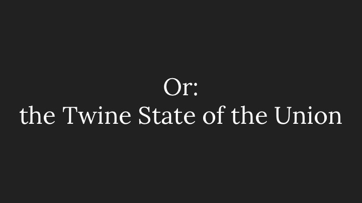 Or: the Twine State of the Union